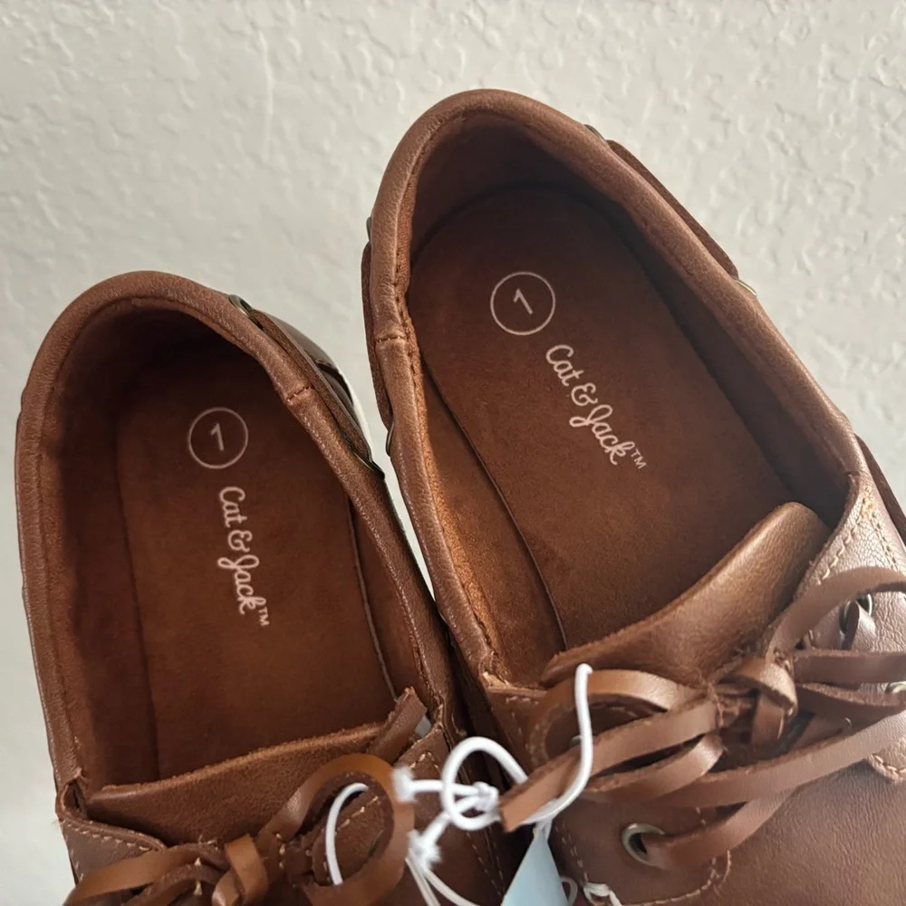 Cat & Jack Easton Cognac Brown Boat Shoes